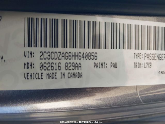 Photo 8 VIN: 2C3CDZAG6HH640856 - DODGE CHALLENGER 