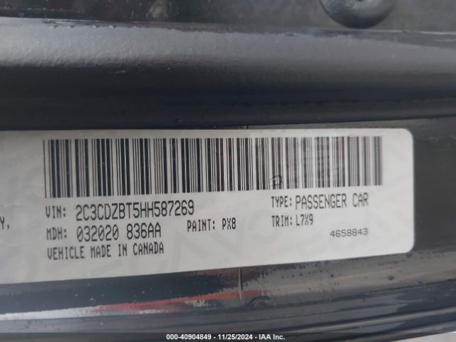 Photo 8 VIN: 2C3CDZBT5HH587269 - DODGE CHALLENGER 