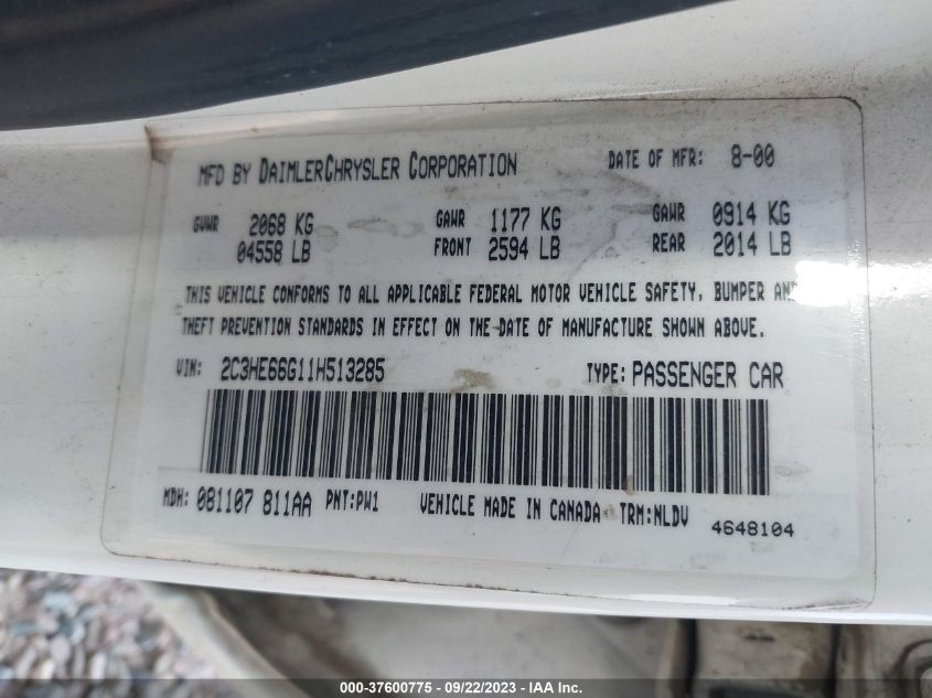 Photo 8 VIN: 2C3HE66G11H513285 - CHRYSLER 300M 