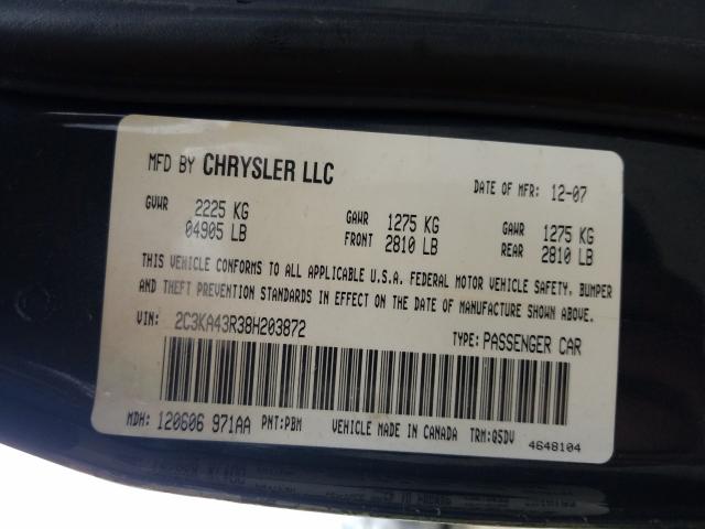 Photo 9 VIN: 2C3KA43R38H203872 - CHRYSLER 300 