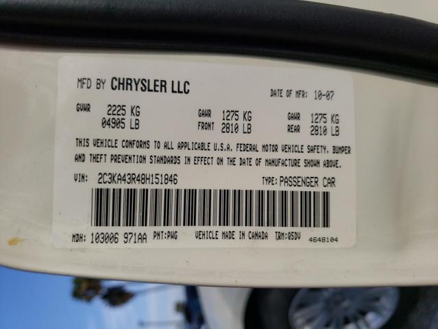 Photo 12 VIN: 2C3KA43R48H151846 - CHRYSLER 300 LX 