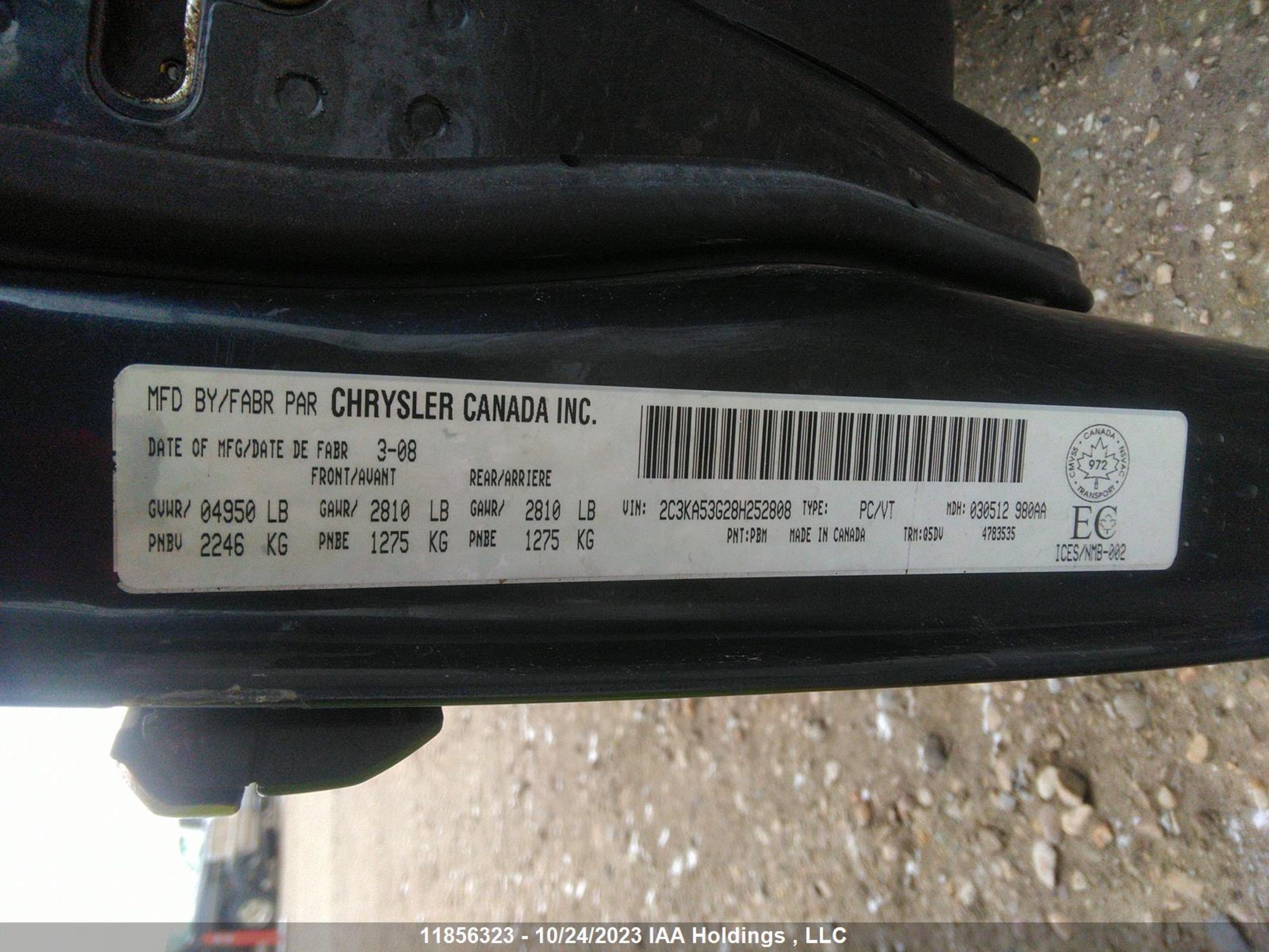 Photo 8 VIN: 2C3KA53G28H252808 - CHRYSLER 300 