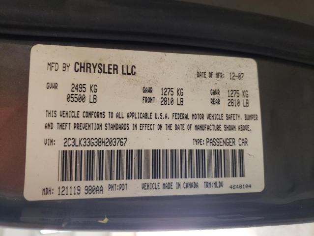 Photo 11 VIN: 2C3LK33G38H203767 - CHRYSLER 300 