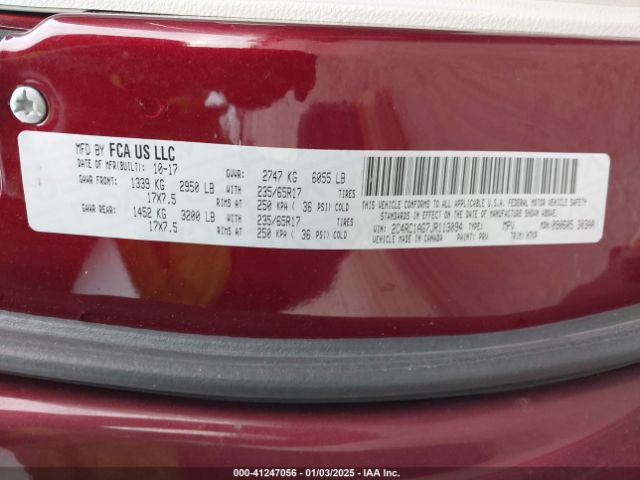 Photo 8 VIN: 2C4RC1AG7JR113094 - CHRYSLER PACIFICA 