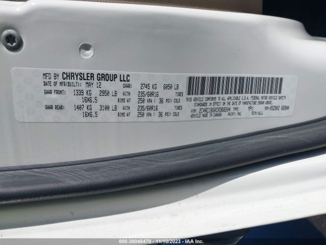 Photo 8 VIN: 2C4RC1BG0CR368204 - CHRYSLER TOWN & COUNTRY 