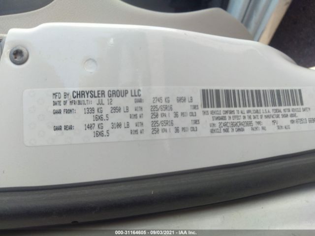 Photo 8 VIN: 2C4RC1BG0CR423685 - CHRYSLER TOWN & COUNTRY 