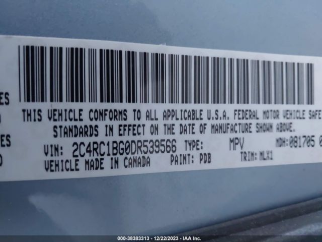 Photo 8 VIN: 2C4RC1BG0DR539566 - CHRYSLER TOWN & COUNTRY 