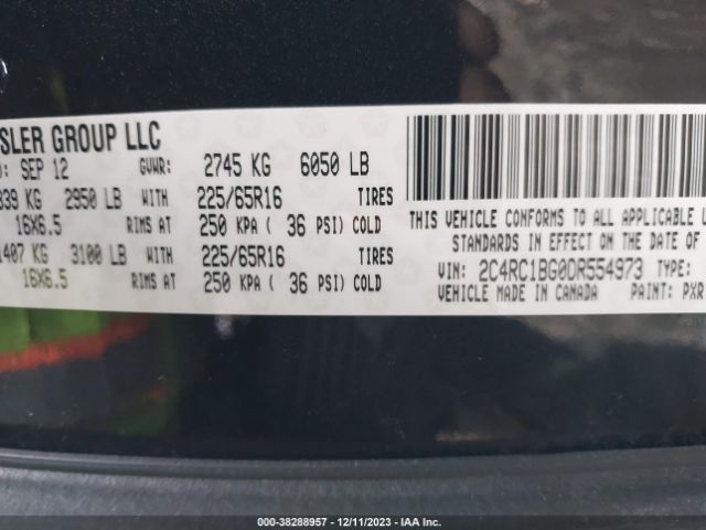 Photo 8 VIN: 2C4RC1BG0DR554973 - CHRYSLER TOWN COUNTRY 