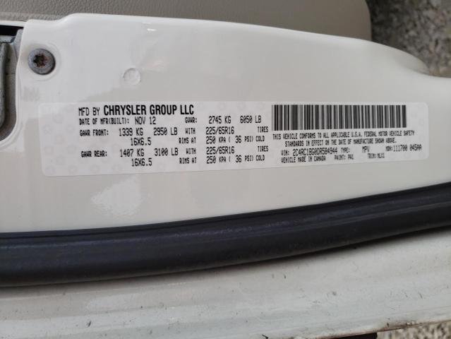 Photo 9 VIN: 2C4RC1BG0DR584944 - CHRYSLER TOWN & COU 