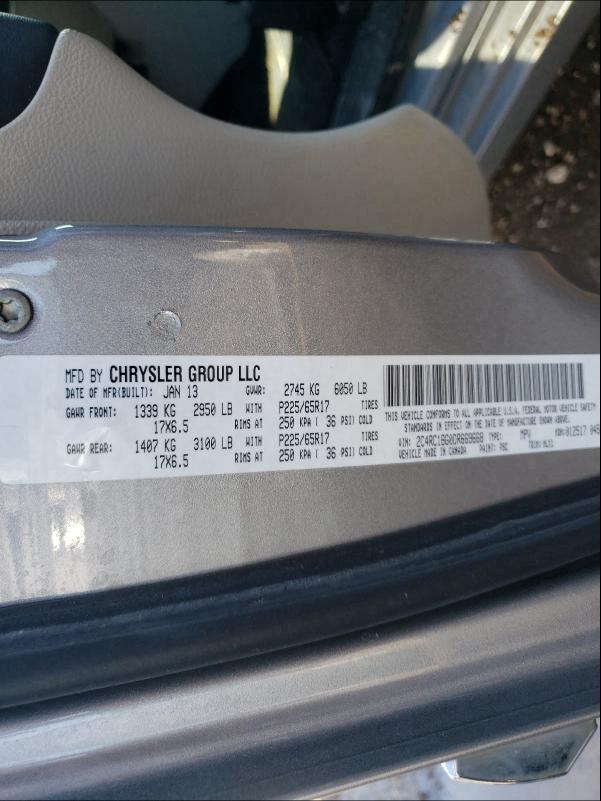 Photo 9 VIN: 2C4RC1BG0DR669668 - CHRYSLER TOWN &AMP COU 