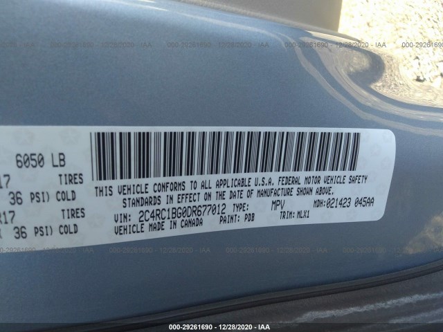 Photo 8 VIN: 2C4RC1BG0DR677012 - CHRYSLER TOWN & COUNTRY 