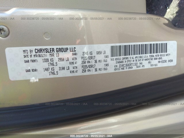 Photo 8 VIN: 2C4RC1BG0DR711322 - CHRYSLER TOWN & COUNTRY 