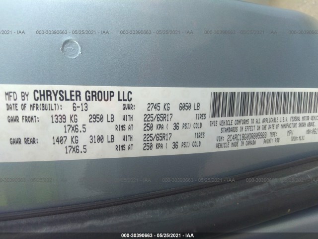 Photo 8 VIN: 2C4RC1BG0DR805989 - CHRYSLER TOWN & COUNTRY 