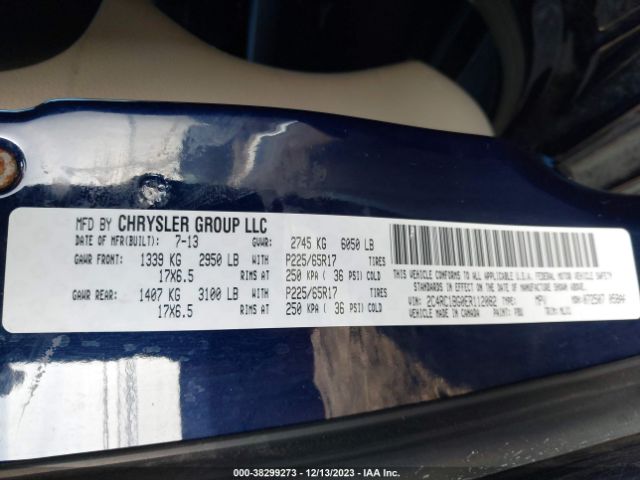 Photo 8 VIN: 2C4RC1BG0ER112082 - CHRYSLER TOWN & COUNTRY 