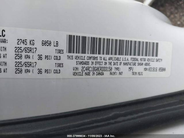 Photo 8 VIN: 2C4RC1BG0ER333150 - CHRYSLER TOWN & COUNTRY 