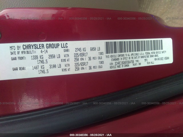 Photo 8 VIN: 2C4RC1BG0ER364768 - CHRYSLER TOWN & COUNTRY 