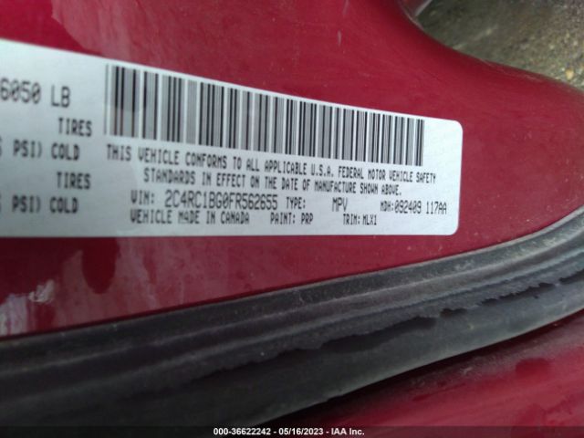 Photo 8 VIN: 2C4RC1BG0FR562655 - CHRYSLER TOWN & COUNTRY 