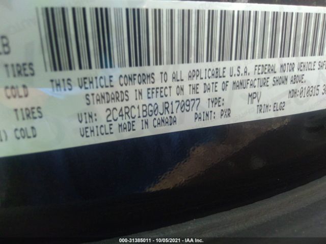 Photo 8 VIN: 2C4RC1BG0JR170977 - CHRYSLER PACIFICA 