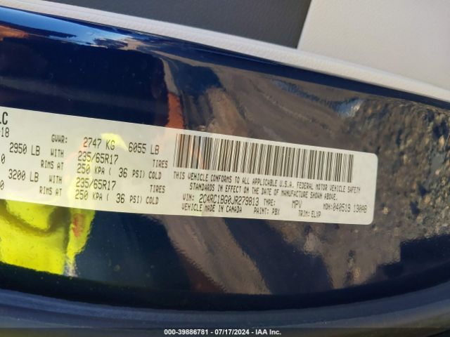 Photo 8 VIN: 2C4RC1BG0JR279813 - CHRYSLER PACIFICA 