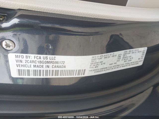 Photo 8 VIN: 2C4RC1BG0MR596172 - CHRYSLER PACIFICA 