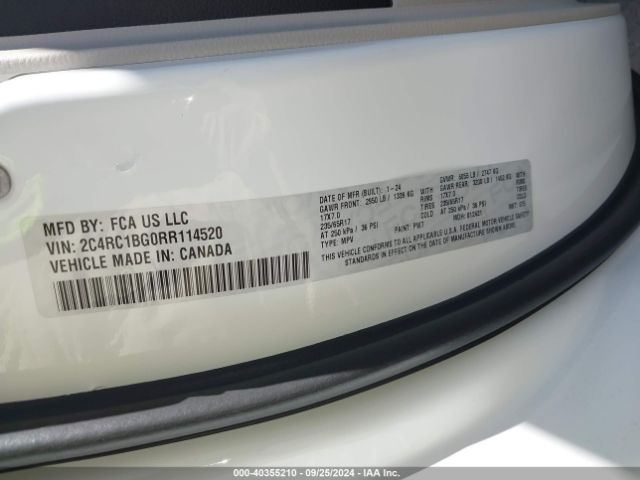 Photo 8 VIN: 2C4RC1BG0RR114520 - CHRYSLER PACIFICA 