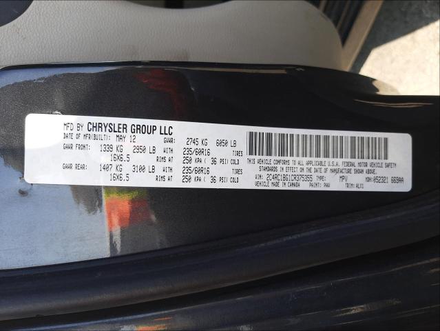 Photo 9 VIN: 2C4RC1BG1CR375355 - CHRYSLER TOWN &AMP COU 