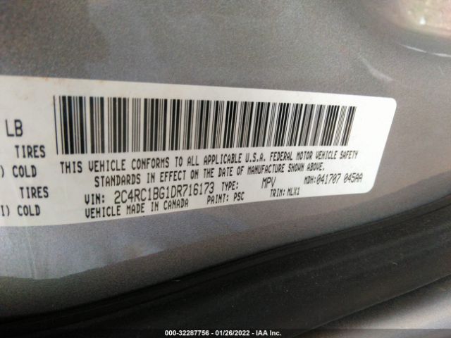 Photo 8 VIN: 2C4RC1BG1DR716173 - CHRYSLER TOWN & COUNTRY 