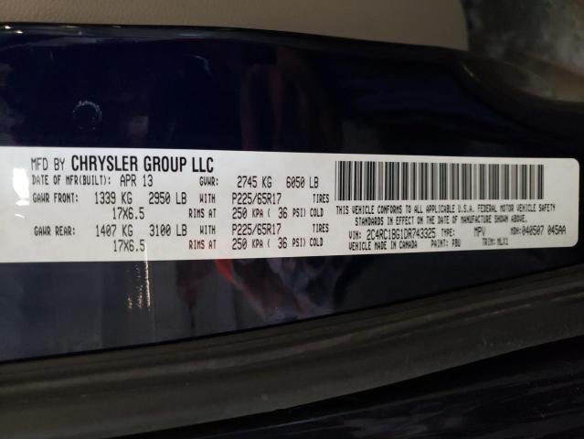 Photo 12 VIN: 2C4RC1BG1DR743325 - CHRYSLER TOWN & COU 