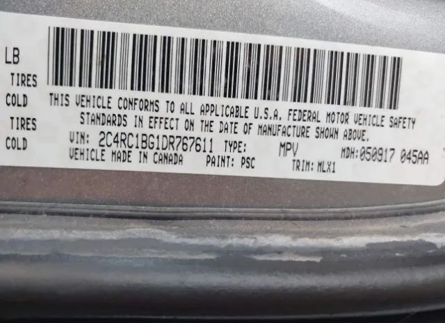 Photo 8 VIN: 2C4RC1BG1DR767611 - CHRYSLER TOWN & COUNTRY 