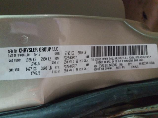 Photo 9 VIN: 2C4RC1BG1DR779483 - CHRYSLER TOWN & COU 