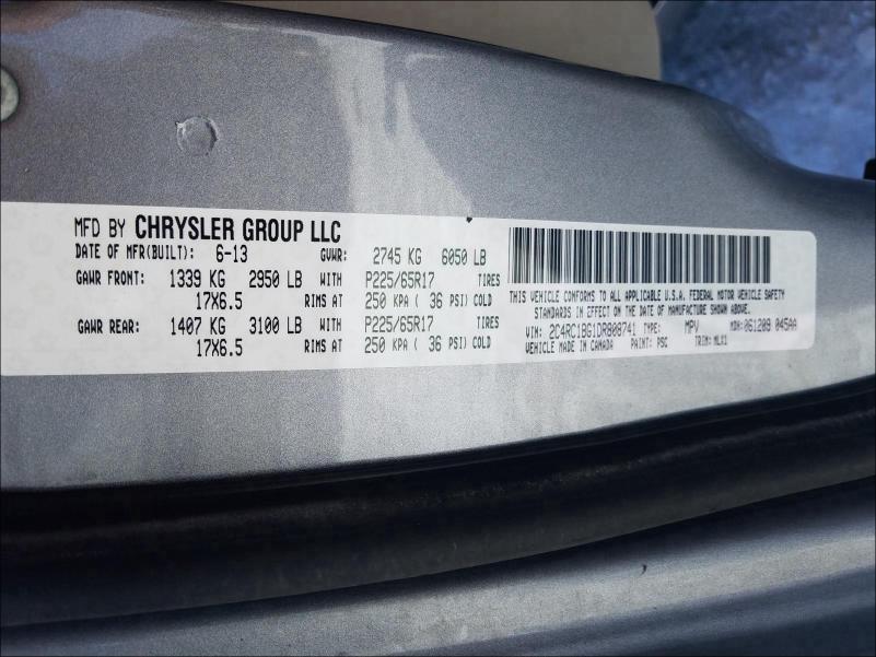 Photo 9 VIN: 2C4RC1BG1DR808741 - CHRYSLER TOWN & COU 