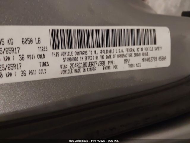 Photo 8 VIN: 2C4RC1BG1ER271368 - CHRYSLER TOWN & COUNTRY 