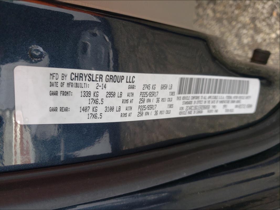 Photo 9 VIN: 2C4RC1BG1ER296058 - CHRYSLER TOWN &AMP COU 