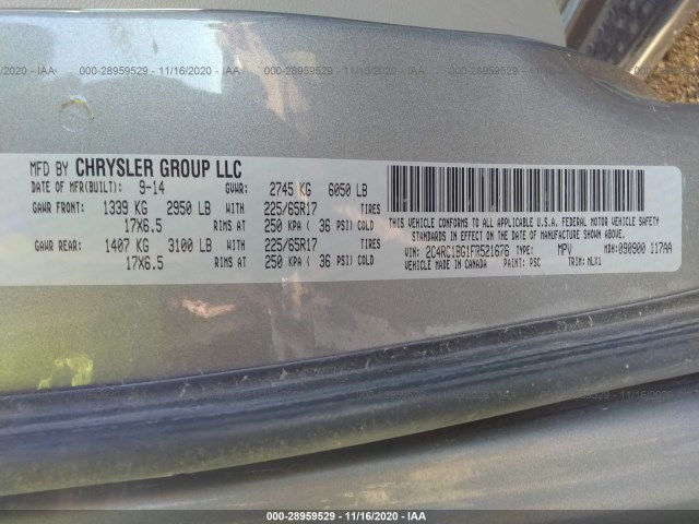 Photo 8 VIN: 2C4RC1BG1FR521676 - CHRYSLER TOWN & COUNTRY 