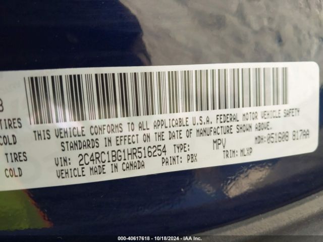 Photo 8 VIN: 2C4RC1BG1HR516254 - CHRYSLER PACIFICA 