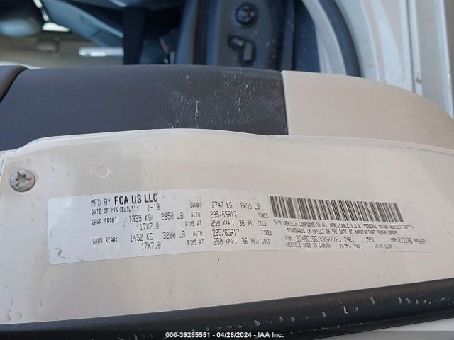 Photo 8 VIN: 2C4RC1BG1KR627765 - CHRYSLER PACIFICA 