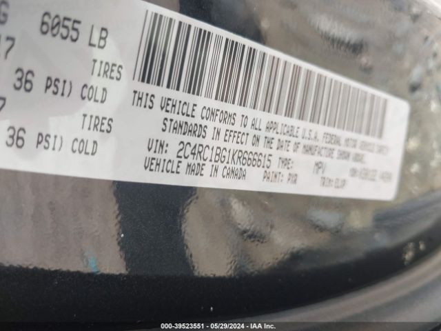 Photo 8 VIN: 2C4RC1BG1KR666615 - CHRYSLER PACIFICA 