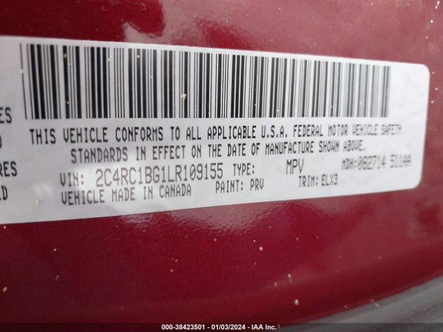 Photo 8 VIN: 2C4RC1BG1LR109155 - CHRYSLER PACIFICA 