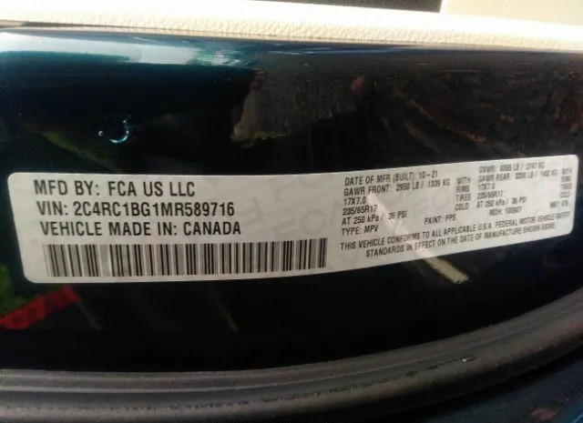 Photo 8 VIN: 2C4RC1BG1MR589716 - CHRYSLER PACIFICA 