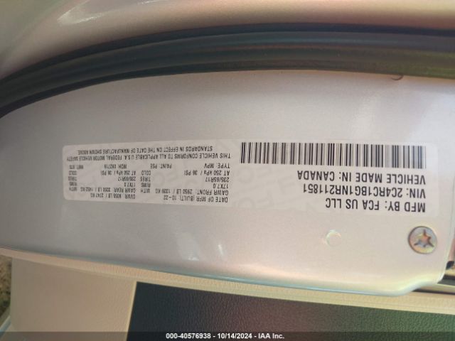 Photo 8 VIN: 2C4RC1BG1NR211851 - CHRYSLER PACIFICA 