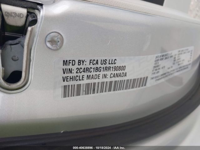 Photo 8 VIN: 2C4RC1BG1RR190800 - CHRYSLER PACIFICA 