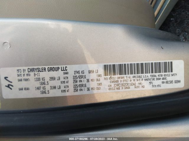 Photo 8 VIN: 2C4RC1BG2CR116342 - CHRYSLER TOWN & COUNTRY 