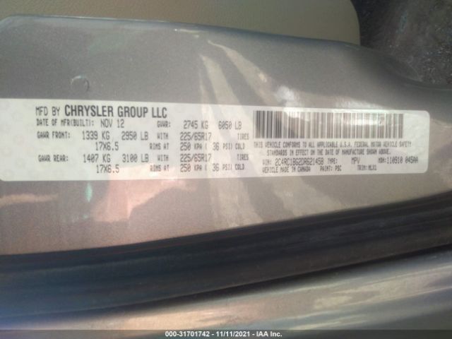 Photo 8 VIN: 2C4RC1BG2DR621458 - CHRYSLER TOWN & COUNTRY 