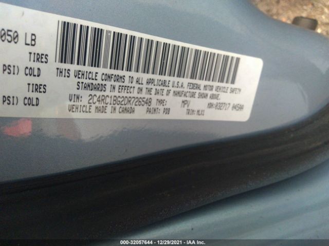 Photo 8 VIN: 2C4RC1BG2DR726548 - CHRYSLER TOWN & COUNTRY 