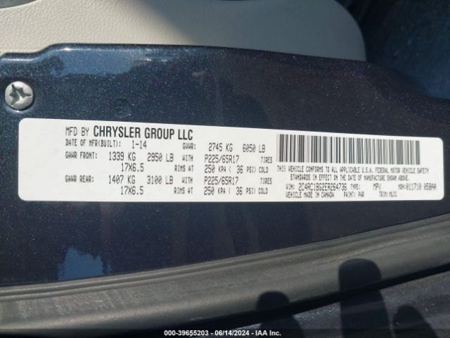 Photo 8 VIN: 2C4RC1BG2ER264736 - CHRYSLER TOWN AND COUNTRY 