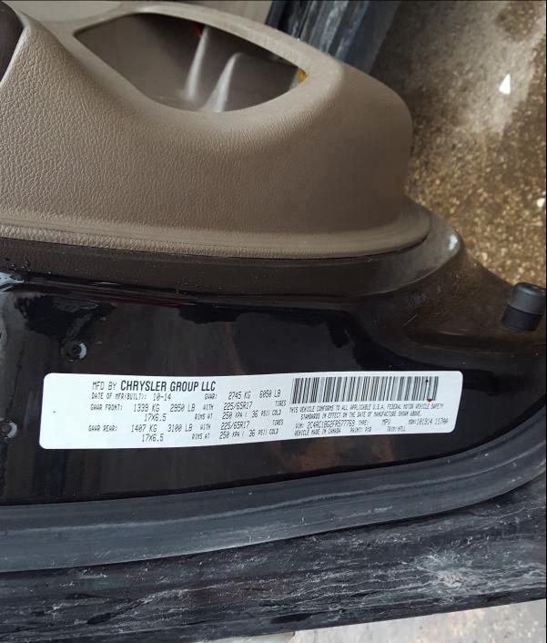 Photo 9 VIN: 2C4RC1BG2FR577769 - CHRYSLER TOWN AND COUNTRY 