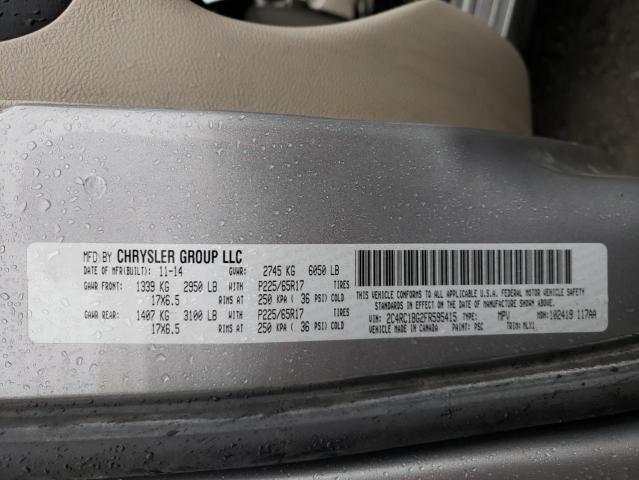 Photo 9 VIN: 2C4RC1BG2FR595415 - CHRYSLER TOWN &AMP COU 