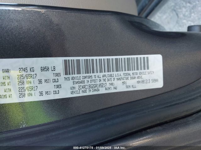 Photo 8 VIN: 2C4RC1BG2GR105217 - CHRYSLER TOWN AND COUNTRY 