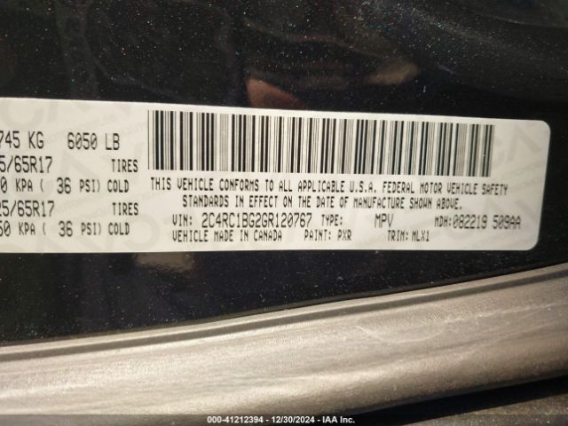 Photo 8 VIN: 2C4RC1BG2GR120767 - CHRYSLER TOWN AND COUNTRY 