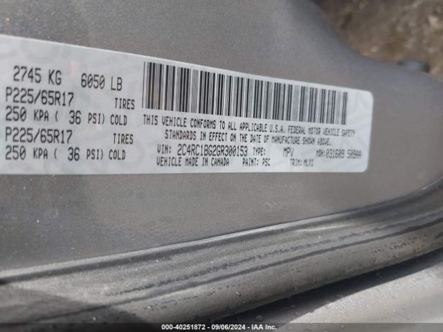 Photo 8 VIN: 2C4RC1BG2GR300153 - CHRYSLER TOWN AND COUNTRY 